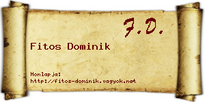 Fitos Dominik névjegykártya